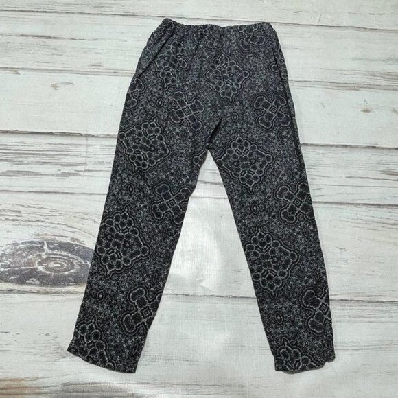 REVOLVE Overlover Pants Yucca Linen Printed Purple Green High Rise Drawstring 30 - Picture 8 of 14